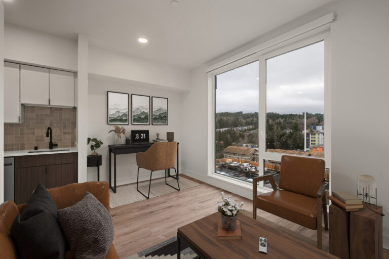 Kerf Bellingham, WA modern apartments - living room
