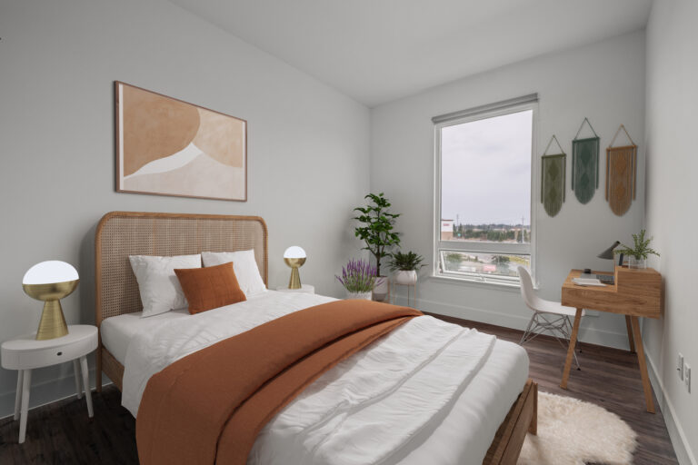 Ember modern apartments in Lynnwood, WA - bedroom