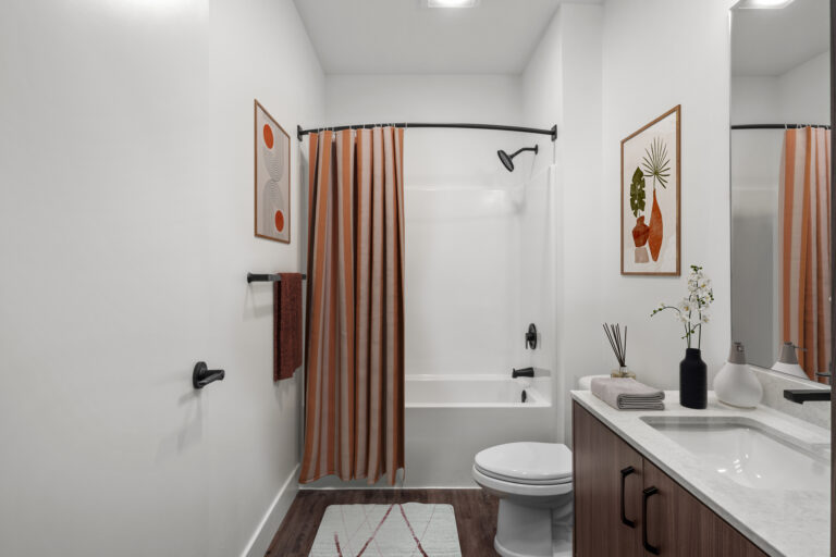 Ember modern apartments in Lynnwood, WA - bathroom